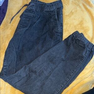 GAP Charcoal Elastic Waist corduroy Pants